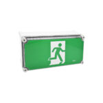 E&E 3W LED Wall Mounted Weatherproof Exit Light IP65 Lithium Battery