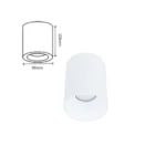 24w white surface downlight – front view