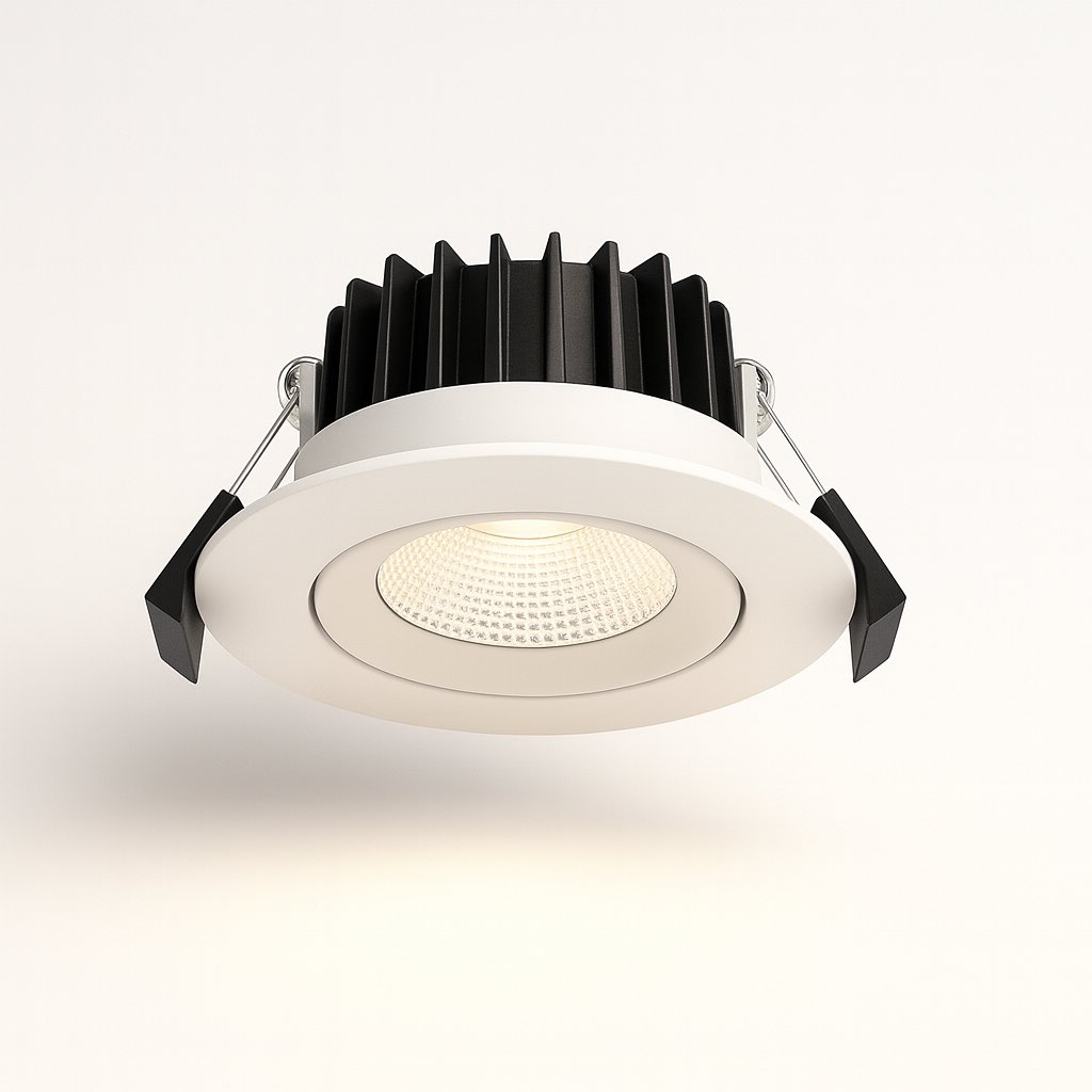3A-render-web-optimised 3A 10W 90mm Cut Out Gimbal Downlight COB - Image 1